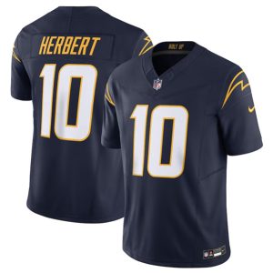 Men Los Angeles Chargers #10 Justin Herbert Navy 2023 F.U.S.E. Vapor Untouchable Limited Stitched Jersey