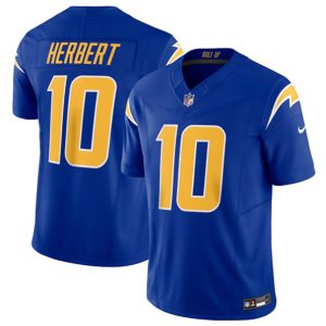 Men Los Angeles Chargers #10 Justin Herbert Royal 2023 F.U.S.E. Vapor Untouchable Limited Stitched Jersey