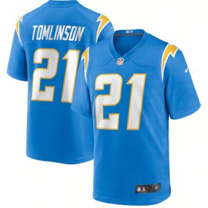 Men Los Angeles Chargers #21 LaDainian Tomlinson Blue Stitched Game Jersey