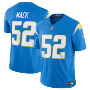 Men Los Angeles Chargers #52 Khalil Mack Blue 2023 F.U.S.E. Vapor Untouchable Limited Stitched Jersey