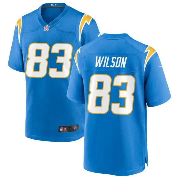 Men Los Angeles Chargers #83 Pokey Wilson Powder Blue Stitched Game Jersey