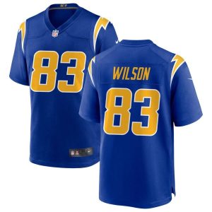 Men Los Angeles Chargers #83 Pokey Wilson Royal Stitched Game Jersey