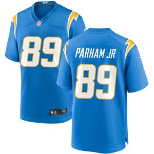 Men Los Angeles Chargers #89 Donald Parham Jr Blue Football Stitched Game Jersey