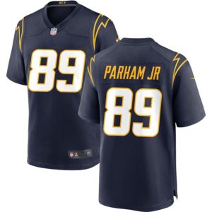 Men Los Angeles Chargers #89 Donald Parham Jr Navy Football Stitched Game Jersey