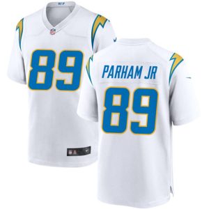 Men Los Angeles Chargers #89 Donald Parham Jr White Football Stitched Game Jersey