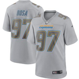 Men Los Angeles Chargers #97 Joey Bosa Gray Atmosphere Fashion Stitched Game Jersey