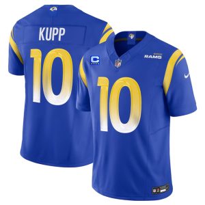 Men Los Angeles Rams #10 Cooper Kupp Blue 2023 F.U.S.E. With 4-Star C Patch Vapor Vapor Limited Football Stitched Jersey