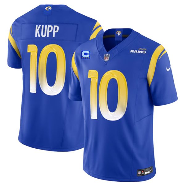 Men Los Angeles Rams #10 Cooper Kupp Blue 2023 F.U.S.E. With 4-Star C Patch Vapor Vapor Limited Football Stitched Jersey