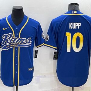 Men Los Angeles Rams #10 Cooper Kupp Royal Cool Base Stitched Baseball Jersey