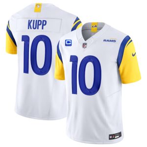 Men Los Angeles Rams #10 Cooper Kupp White 2023 F.U.S.E. With 4-Star C Patch Vapor Vapor Limited Football Stitched Jersey