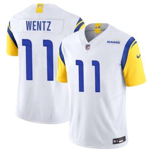 Men Los Angeles Rams #11 Carson Wentz White 2023 F.U.S.E. Vapor Untouchable Limited Football Stitched Jersey