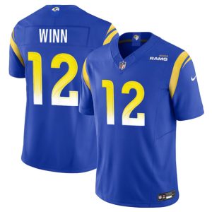 Men Los Angeles Rams #12 Dresser Winn Blue 2023 F.U.S.E. Vapor Untouchable Football Stitched Jersey