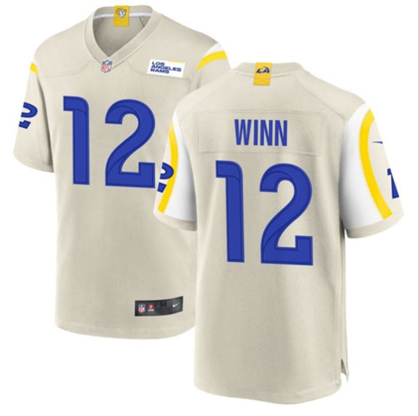 Men Los Angeles Rams #12 Dresser Winn Bone Stitched Football Game Jersey