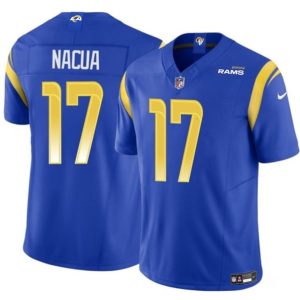 Men Los Angeles Rams #17 Puka Nacua Blue 2023 F.U.S.E. Vapor Untouchable Football Stitched Jersey