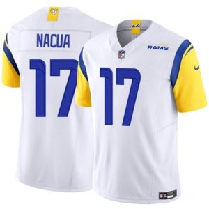 Men Los Angeles Rams #17 Puka Nacua White 2023 F.U.S.E. Vapor Untouchable Football Stitched Jersey