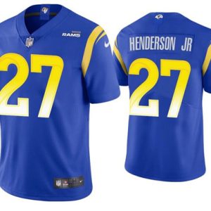 Men Los Angeles Rams #27 Darrell Henderson Jr. Royal Vapor Untouchable Stitched Football Jersey