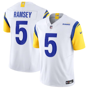 Men Los Angeles Rams #5 Jalen Ramsey White 2023 F.U.S.E. Vapor Untouchable Limited Football Stitched Jersey