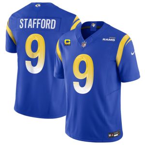 Men Los Angeles Rams #9 Matthew Stafford Blue 2023 F.U.S.E. With 4-Star C Patch Vapor Untouchable Limited Football Stitched Jersey