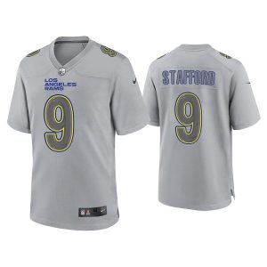 Men Los Angeles Rams #9 Matthew Stafford Gray Atmosphere Fashion Stitched Game Jersey