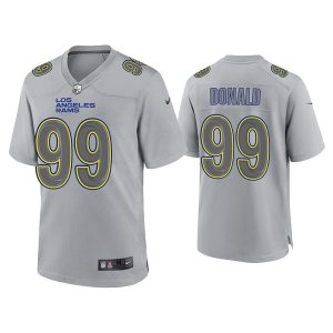 Men Los Angeles Rams #99 Aaron Donald Gray Atmosphere Fashion Stitched Game Jersey