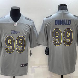 Men Los Angeles Rams #99 Aaron Donald Gray Atmosphere Fashion Stitched Jersey