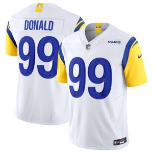 Men Los Angeles Rams #99 Aaron Donald White 2023 F.U.S.E. Vapor Untouchable Limited Stitched Jersey