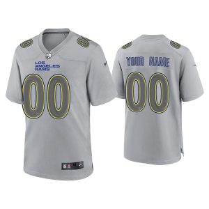 Men Los Angeles Rams Active Player Custom Gray Atmosphere Fashion Stitched Game Jersey