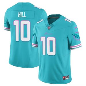 Men Miami Dolphins #10 Tyreek Hill Aqua 2023 F.U.S.E Alternate Vapor Limited Football Stitched Jersey