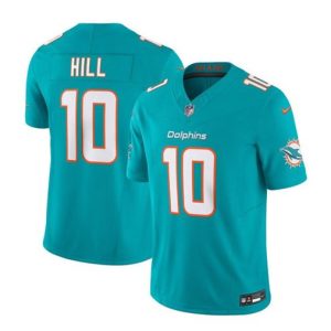 Men Miami Dolphins #10 Tyreek Hill Aqua 2023 F.U.S.E. Vapor Limited Stitched Football Jersey