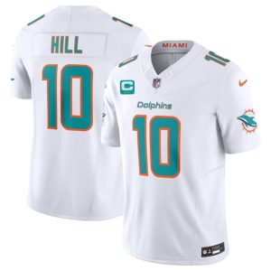 Men Miami Dolphins #10 Tyreek Hill White 2023 F.U.S.E With 2-Star C Patch Vapor Limited Football Stitched Jersey