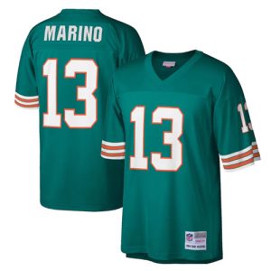 Men Miami Dolphins #13 Dan Marino Aqua 1984 Legacy Stitched Football Jersey