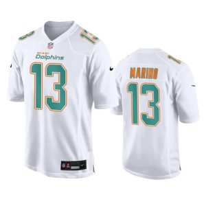 Men Miami Dolphins #13 Dan Marino White Fashion Vapor Untouchable Football Stitched Jersey