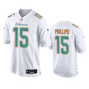 Men Miami Dolphins #15 Jaelan Phillips White Fashion Vapor Untouchable Football Stitched Jersey