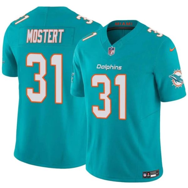 Men Miami Dolphins #31 Raheem Mostert Aqua 2023 F.U.S.E Vapor Limited Football Stitched Jersey