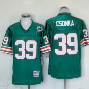 Men Miami Dolphins #39 Larry Csonka Aqua 1972 Stitched Game Football Jersey