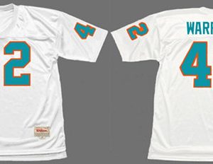 Men Miami Dolphins #42 Paul warfield White 1972 Throwback Stitched Football Jersey