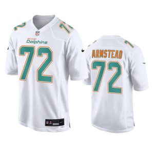 Men Miami Dolphins #72 Terron Armstead White Fashion Vapor Untouchable Football Stitched Jersey