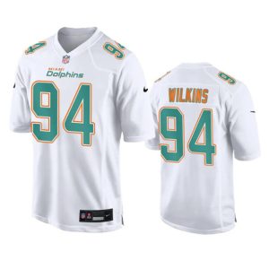 Men Miami Dolphins #94 Christian Wilkins White Fashion Vapor Untouchable Football Stitched Jersey