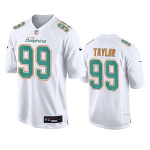 Men Miami Dolphins #99 Jason Taylor White Fashion Vapor Untouchable Football Stitched Jersey