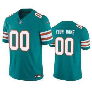 Men Miami Dolphins Active Player Custom Aqua 2023 F.U.S.E Vapor Limited Stitched Football Jersey