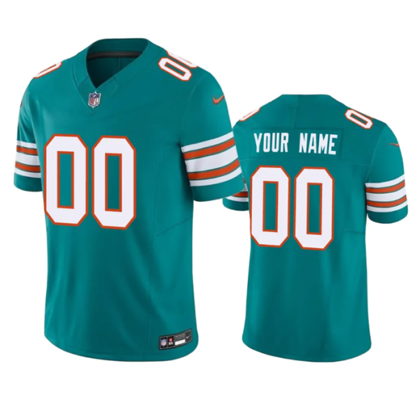 Men Miami Dolphins Active Player Custom Aqua 2023 F.U.S.E Vapor Limited Stitched Football Jersey