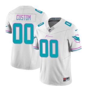 Men Miami Dolphins Active Player Custom White 2023 F.U.S.E Vapor Limited Football Stitched Jersey