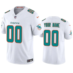 Men Miami Dolphins Active Player Custom White 2023 F.U.S.E Vapor Limited Stitched Football Jersey