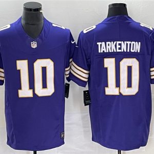 Men Minnesota Vikings #10 Fran Tarkenton Purple 2023 F.U.S.E. Vapor Untouchable Limited Stitched Jersey