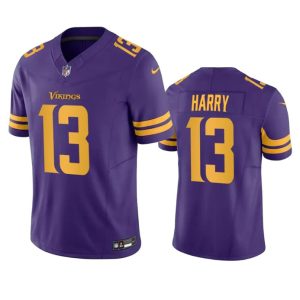 Men Minnesota Vikings #13 N'Keal Harry Purple 2023 F.U.S.E. Color Rush Limited Football Stitched Jersey