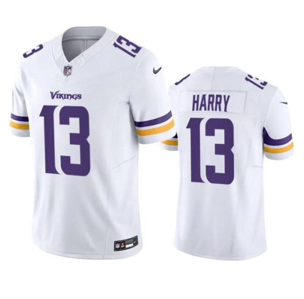 Men Minnesota Vikings #13 N'Keal Harry White 2023 F.U.S.E. Vapor Untouchable Limited Football Stitched Jersey