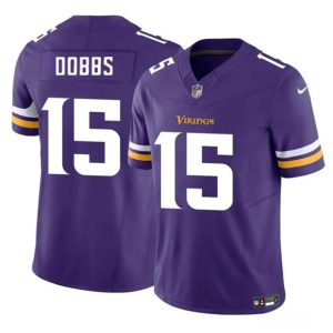 Men Minnesota Vikings #15 Josh Dobbs Purple 2023 F.U.S.E. Vapor Untouchable Limited Jersey