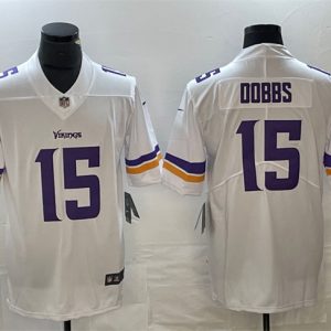 Men Minnesota Vikings #15 Josh Dobbs Purple Vapor Untouchable Limited Football Stitched Jersey