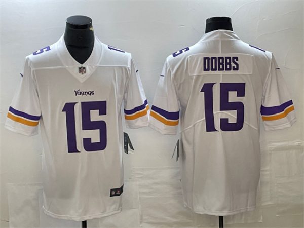 Men Minnesota Vikings #15 Josh Dobbs Purple Vapor Untouchable Limited Football Stitched Jersey