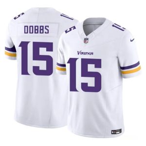 Men Minnesota Vikings #15 Josh Dobbs White 2023 F.U.S.E. Vapor Untouchable Limited Stitched Jersey